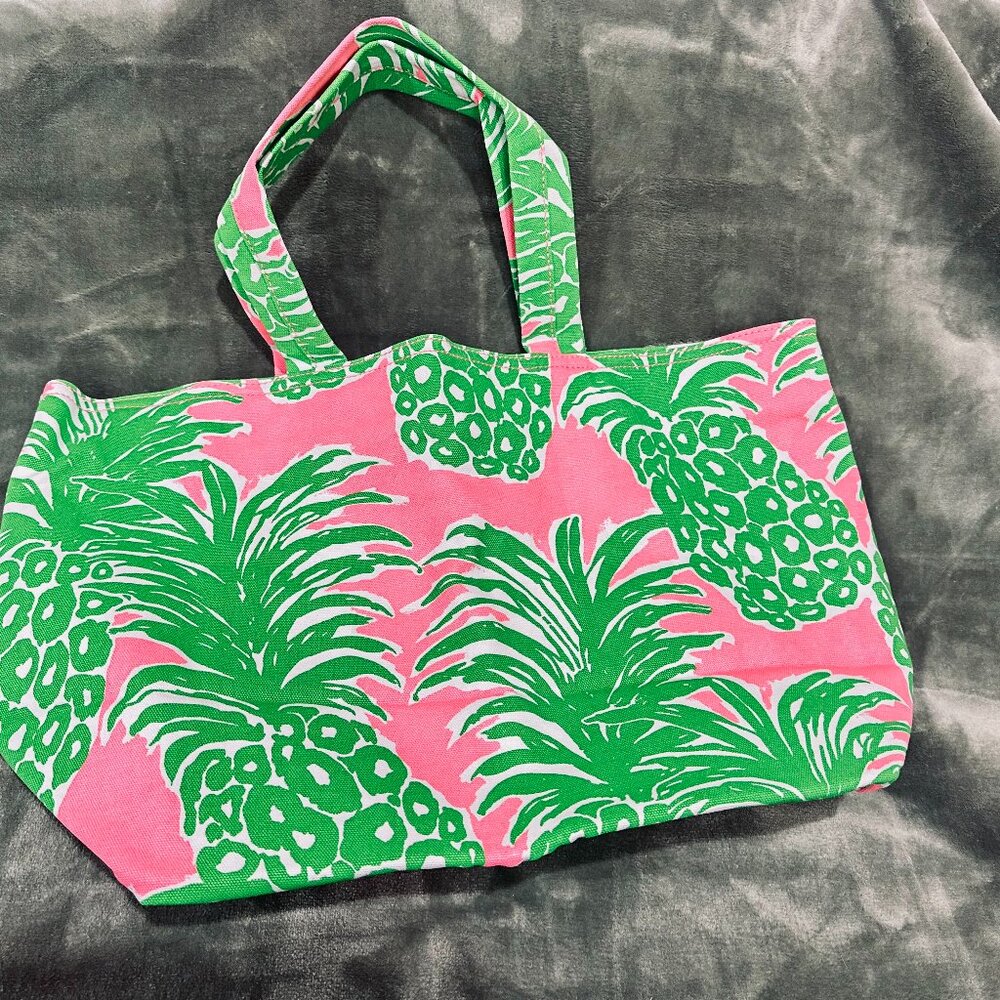 Bright & Playful Lilly Pulitzer Large Beach Tote "Pink Pout"